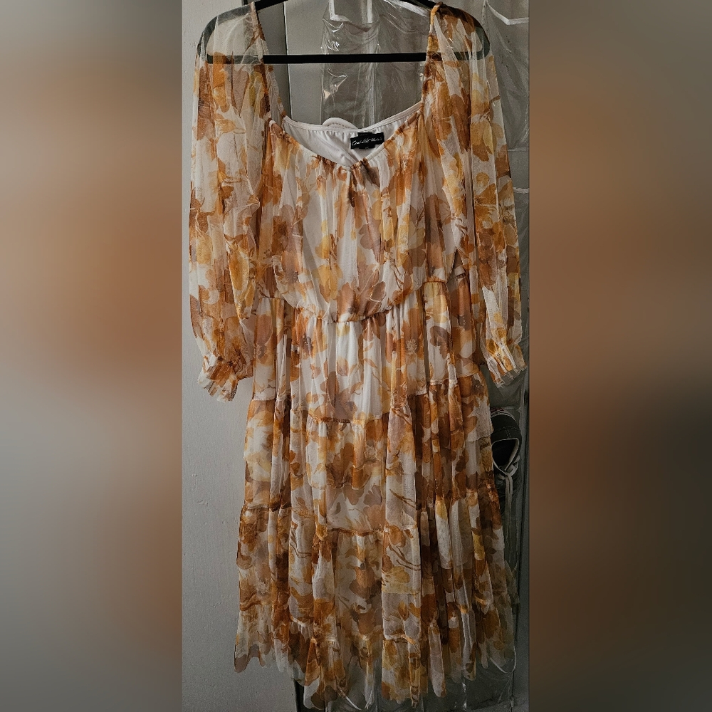Women's Floral Chiffon Dress